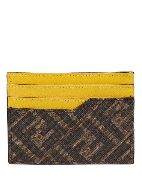 fendi badge holder|Fendi leather card holder.